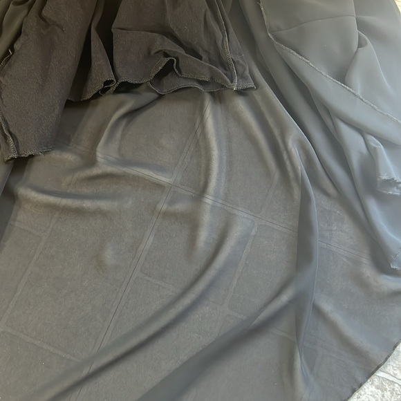 Faust maxi skirt A-shape France Paris vintage very long size S black - Picture 8 of 13